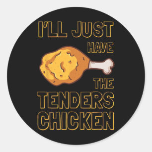 Fried Chicken Marinated Juicy Coated Meal Crunchy Classic Round Sticker
