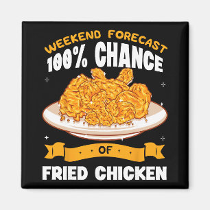Fried Chicken Meal Coated Dish Snack Breading Chic Magnet