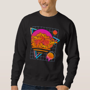 Fried Chicken Retro 80s Style Vintage Sweatshirt