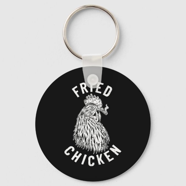 Fried Chicken Smoking Joint Funny Weed Lover _3  Key Ring (Front)