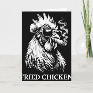 Fried Chicken Smoking Joint Funny Weed Lover _4 Card