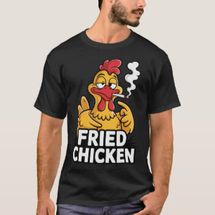 Fried Chicken Smoking Joint Funny Weed Lover _7 T-Shirt