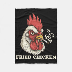 Fried Chicken Stoner Weed Lover Fleece Blanket