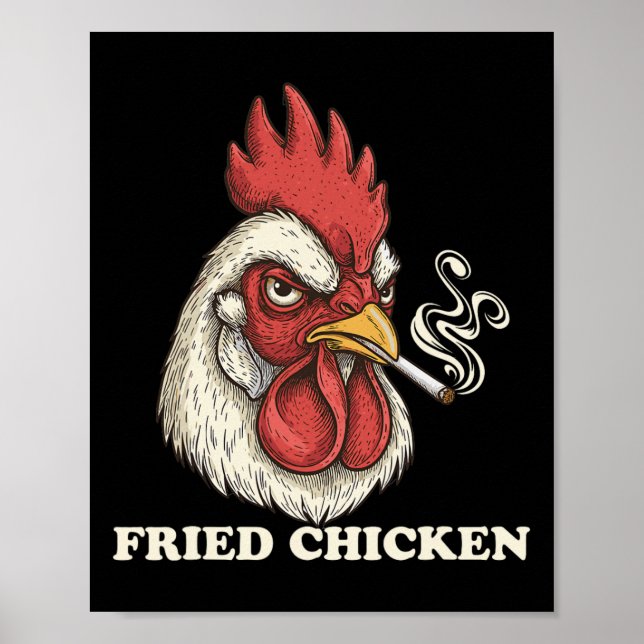 Fried Chicken Stoner Weed Lover  Poster (Front)