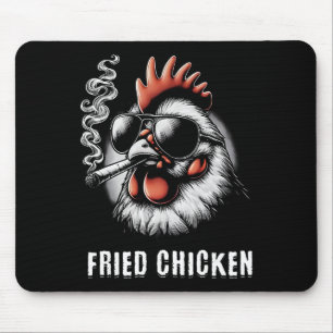 Fried Chicken Sungles Smoking Funny Weed Mouse Pad