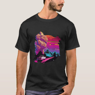 Fried Chicken Synthwave 80s Retrowave Aesthetic Pu T-Shirt