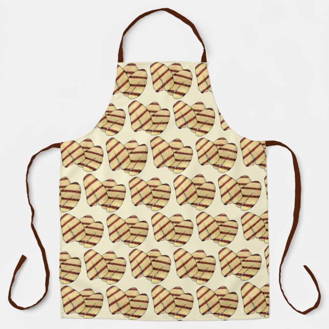Fried Cypriot Halloumi Grilling Cheese Vegetarian Apron (Front)