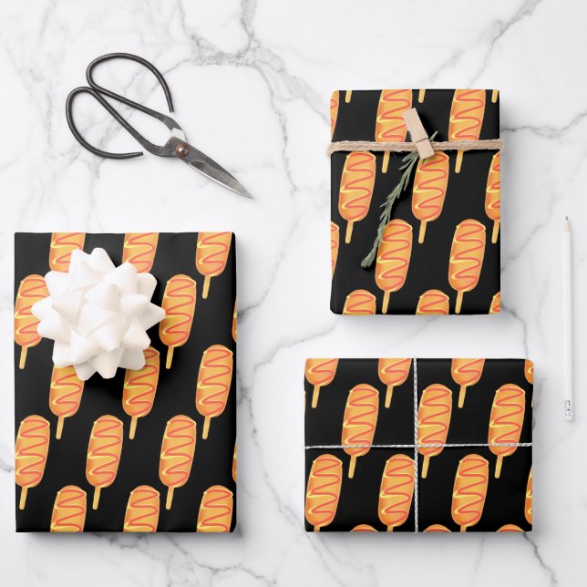 Fried Dough On A Stick Wrapping Paper Sheet (Front)