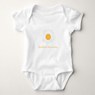 Fried egg breakfast in the morning. baby bodysuit