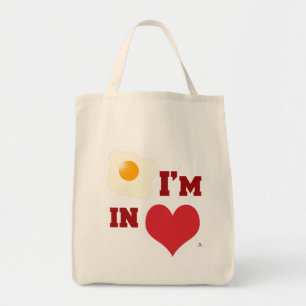 Fried Egg I Am In Love Fun Heart Epic Logo Tote Bag