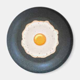 Fried Egg in Pan - Magnet for Refrigerator