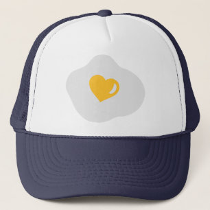 Fried egg love heart trucker hat