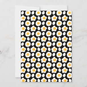 Fried Egg Pattern Breakfast Lovers Daisy Flower Invitation