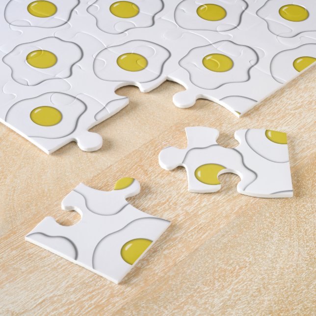 Fried Egg Polka Dot Pattern Jigsaw Puzzle (Side)