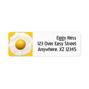 Fried Egg Return Address Label