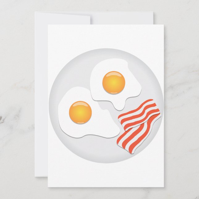 Fried Eggs and Bacon Breakfast Invitation (Front)