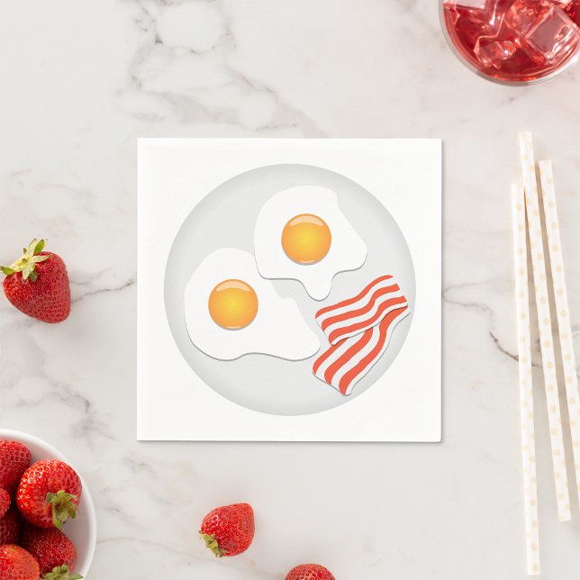 Fried Eggs and Bacon Breakfast Napkin (Creator Uploaded)