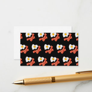 Fried Eggs Bacon Breakfast Lovers Foodie Junk Food Enclosure Card