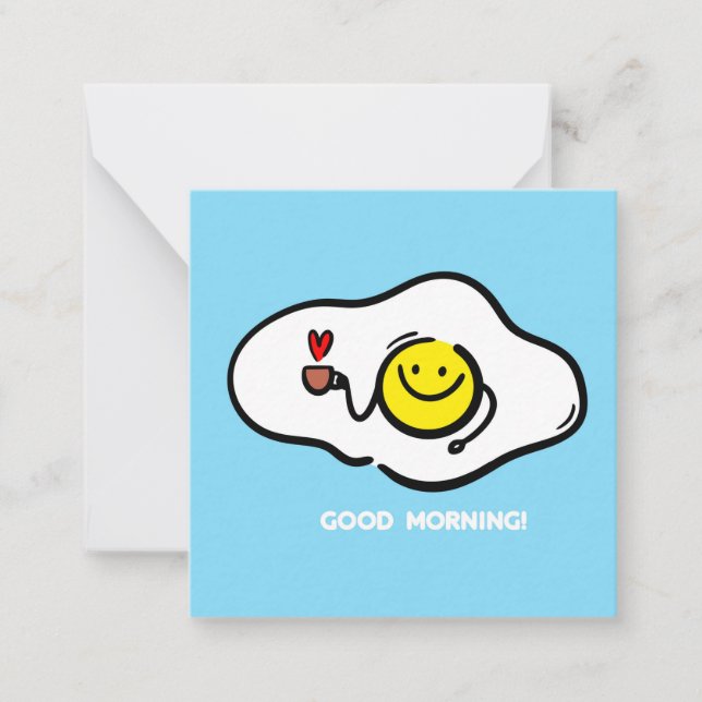 Fried eggs good morning card (Front)