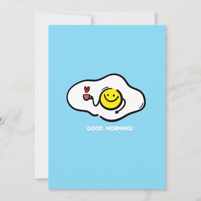Fried eggs good morning invitation (Front)