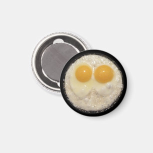 Fried Eggs in Cast Iron Frying Pan Magnet