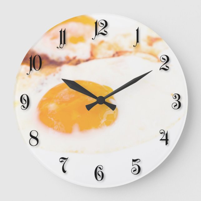 Fried eggs large clock (Front)