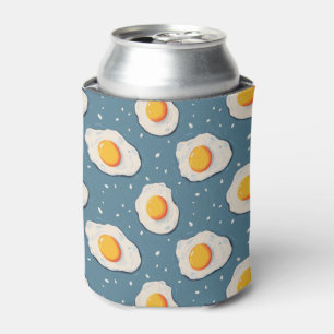 Fried Eggs on Blue Can Cooler
