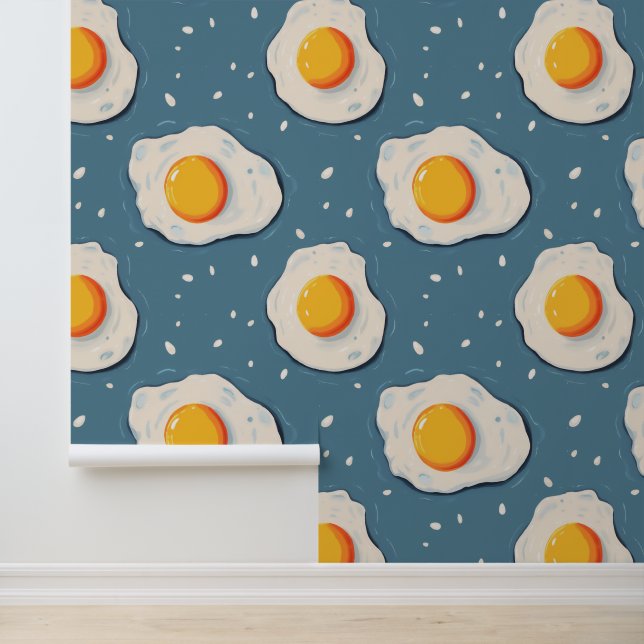 Fried Eggs on Blue Wallpaper (Application)