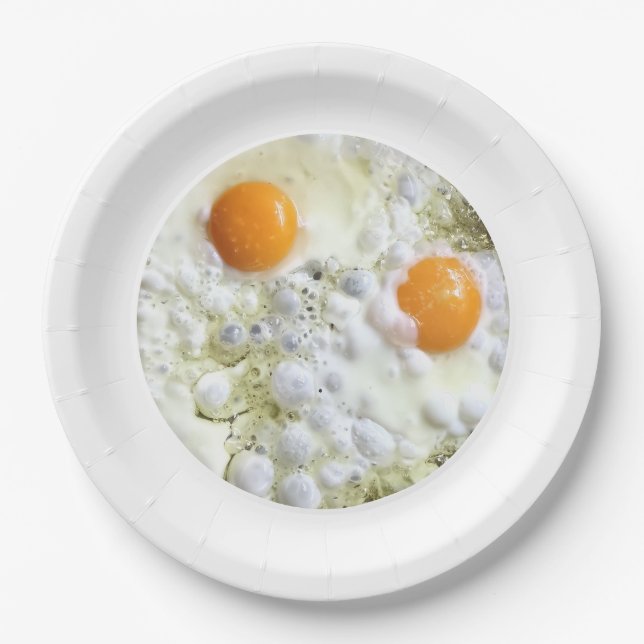 Fried eggs paper plate (Front)