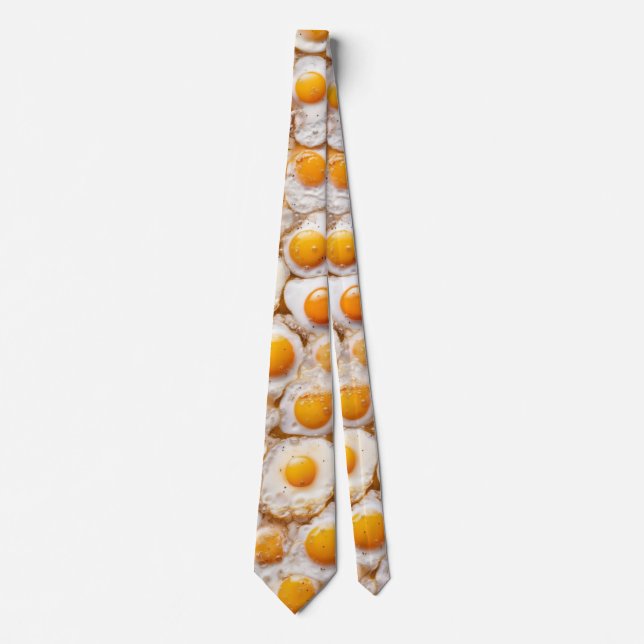 Fried Eggs Sunny Side Up Fun Tie (Front)