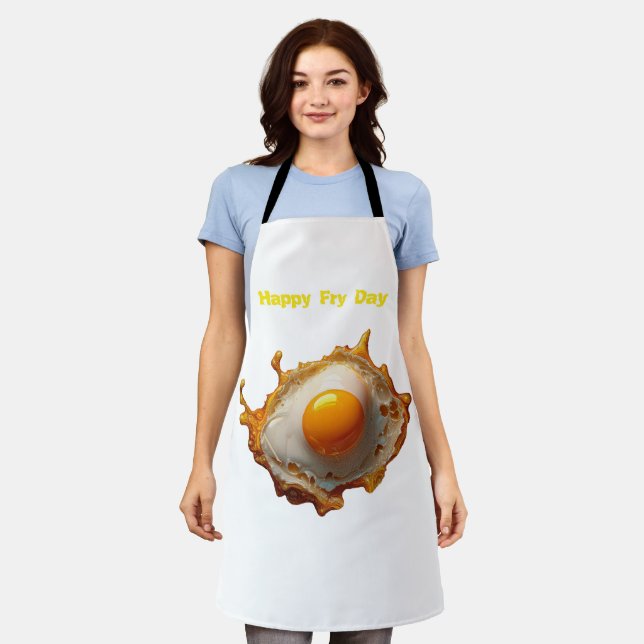 Fried Eggs Sunny side Up Happy Fry Day Apron (Worn)