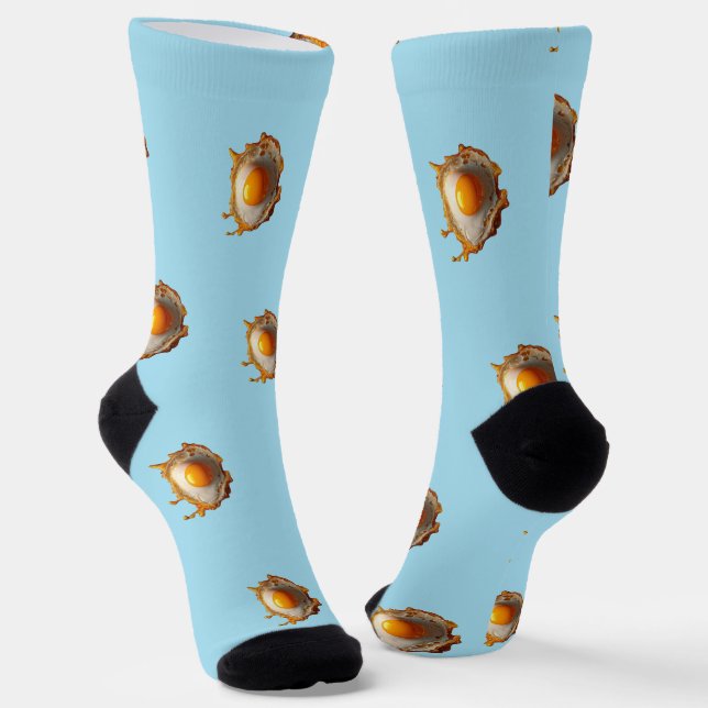 Fried Eggs Sunny side Up Socks (Angled)