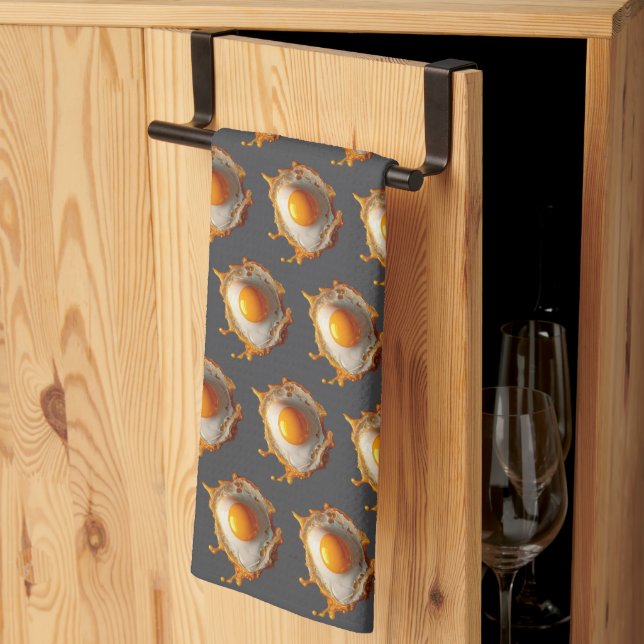 Fried Eggs Sunny side Up  Tea Towel (Thirds Fold)