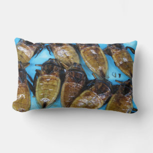 Fried Giant Water Bug (Maeng Daa) ... Asian Food Lumbar Cushion