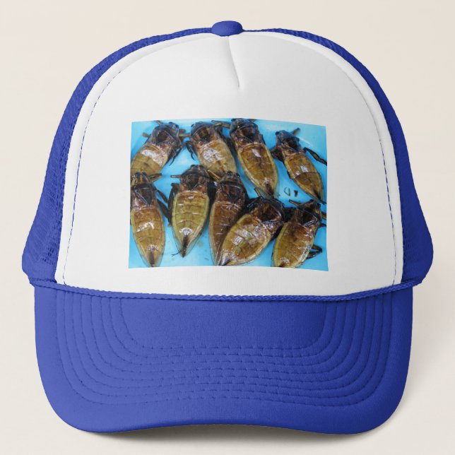 Fried Giant Water Bug (Maeng Daa) ... Asian Food Trucker Hat (Front)