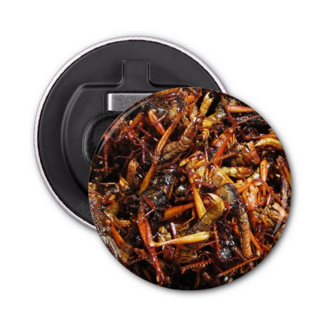 Fried Grasshopper (Takkataen Thot) Asian Food Bottle Opener (Front)