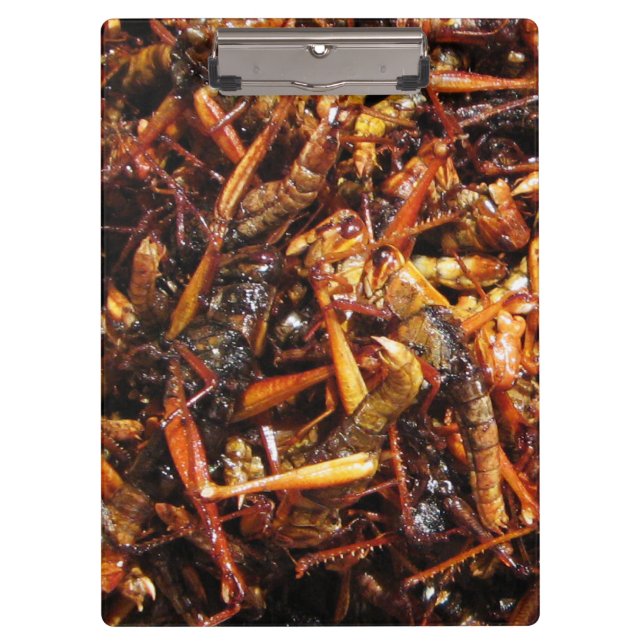 Fried Grasshopper (Takkataen Thot) Asian Food Clipboard (Front)