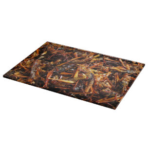 Fried Grasshopper (Takkataen Thot) Asian Food Cutting Board