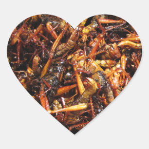 Fried Grasshopper (Takkataen Thot) Asian Food Heart Sticker