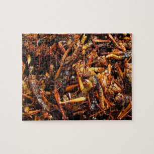 Fried Grasshopper (Takkataen Thot) Asian Food Jigsaw Puzzle