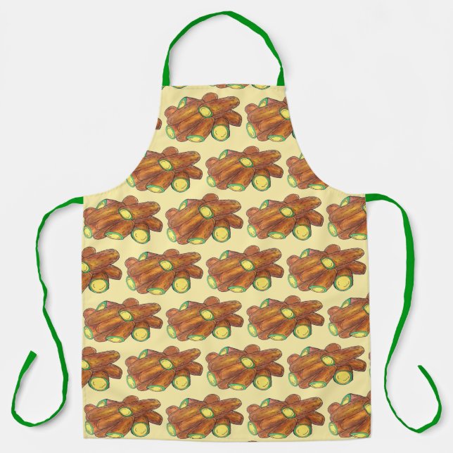 Fried Jalapeño Poppers Green Hot Jalapeno Pepper Apron (Front)