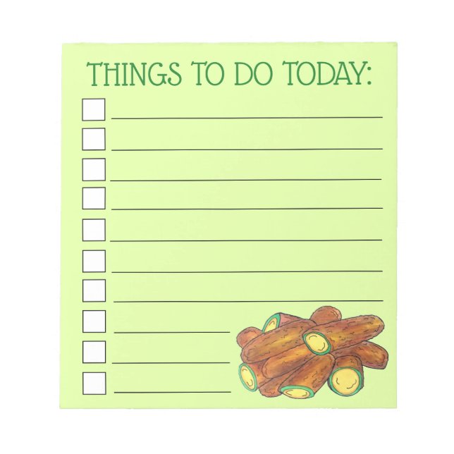 Fried Jalapeño Poppers Green Hot Jalapeno Pepper Notepad (Front)