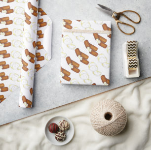 Fried Mozzarella Cheese Sticks Junk Bar Pub Food  Wrapping Paper