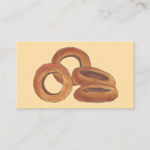 Fried Onion Rings Fast Food Chef Caterer Cook Business Card