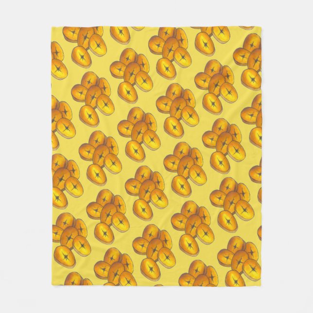 Fried Plantains Cooking Bananas Caribbean Food Fleece Blanket (Front)