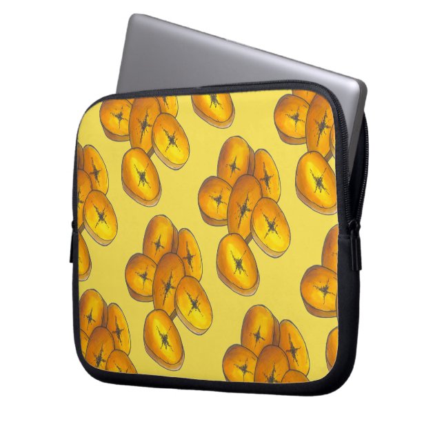 Fried Plantains Cooking Bananas Caribbean Food Laptop Sleeve (Front Left)
