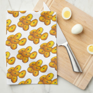 Fried Plantains Cooking Bananas Puerto Rican Food Tea Towel