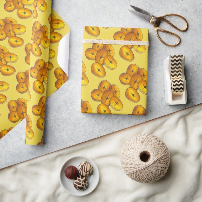 Fried Plantains Cooking Bananas Puerto Rican Food Wrapping Paper (Crafts)