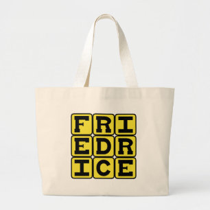 Fried Rice, Chinese Side Dish Large Tote Bag
