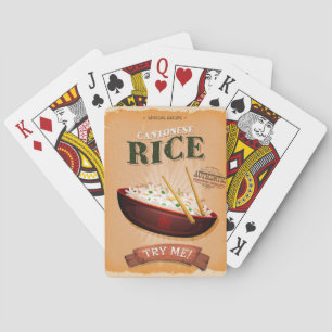 Fried Rice Vintage Ad Playing Cards